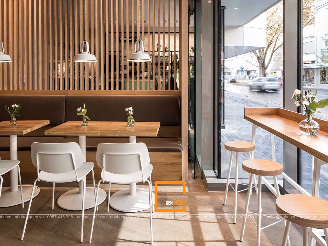 thiết kế quán cafe phong cách hiện đại